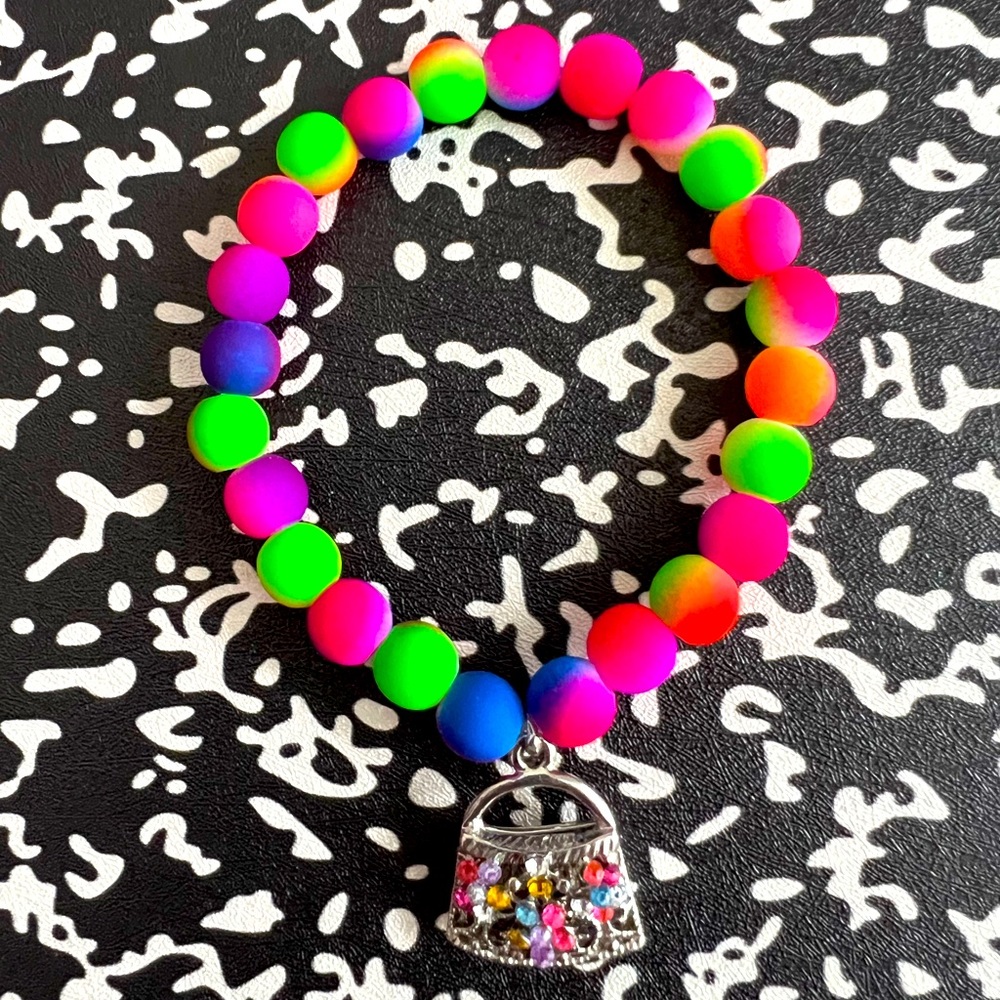 Neon Bracelet with Charm